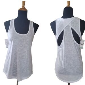 Balance Collection Tank Top Activewear Cutout M White New